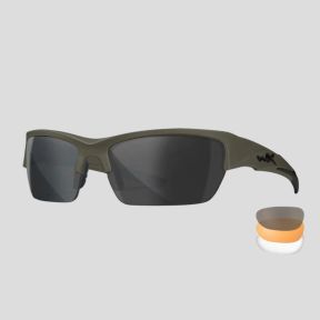 Gafas de protección balística Valor (kit 3 lentes Gris/Incoloras/Óxido) - Verde Oliva - Wiley X
