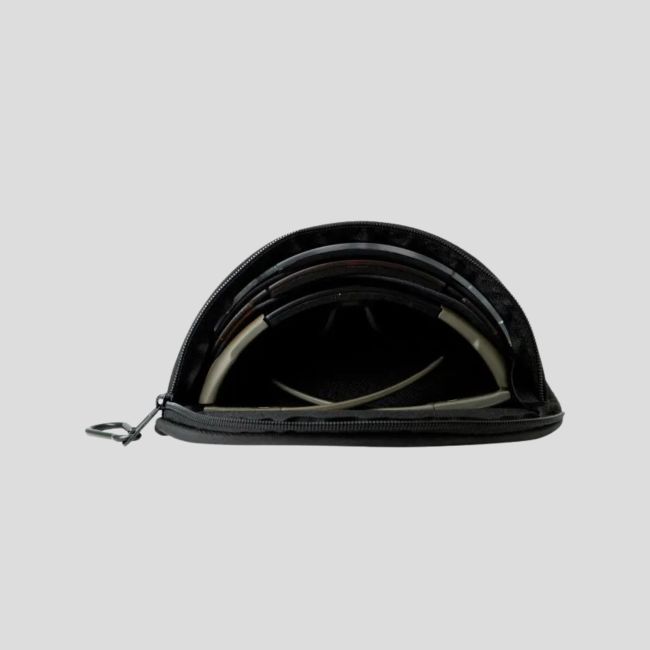 Étui zippé semi-rigide Molle avec mousqueton en métal pour lunettes - Noir - Wiley X