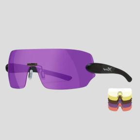 Lunettes de protection balistique Detection (kit 5 verres Incolore/Jaune/Orange/Violet/Cuivré) - Noir - Wiley X