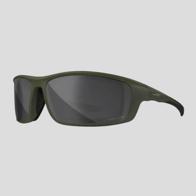 Ballistische Schutzbrille Grid (Captivate™ polarisierte Gläser Grau) - Olivgrün - Wiley X