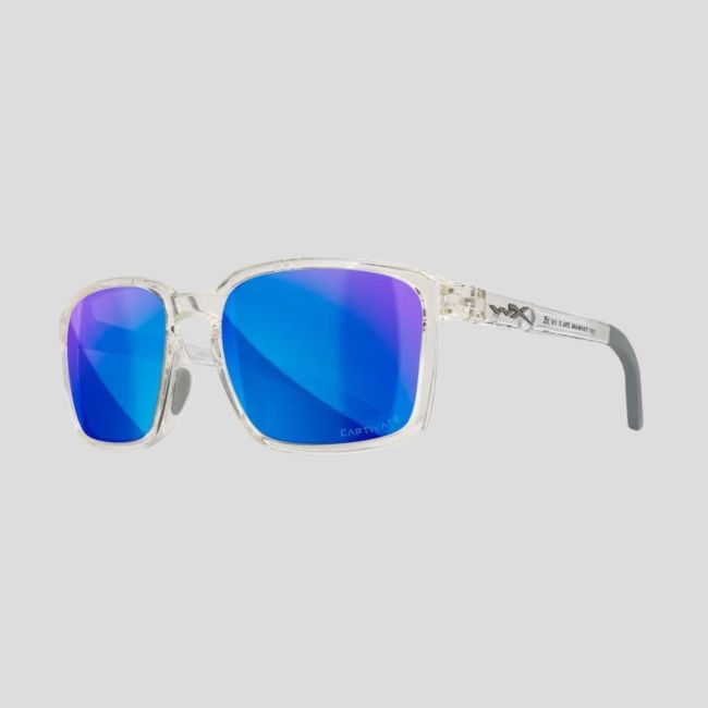 Occhiali da sole Alfa (lenti Captivate™ polarizzate e specchio Blu) - Grigio Trasparente - Wiley X
