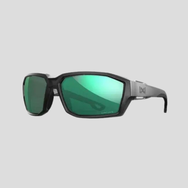 Lunettes de soleil Alpine (verres Captivate™ polarisés et miroirs Verts) - Noir/Gris - Wiley X
