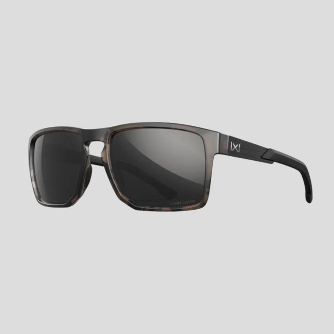 Lunettes de soleil Apex (verres Captivate™ polarisés et miroirs Noirs) - Marron Tacheté/Noir - Wiley X
