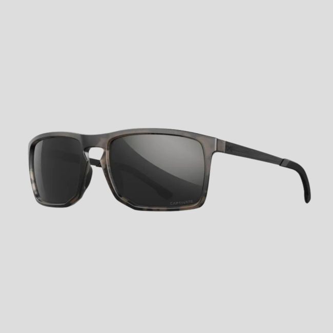 Óculos de sol Axe (lentes Captivate™ polarizadas e espelho Preto) - Castanho Manchado/Preto - Wiley X