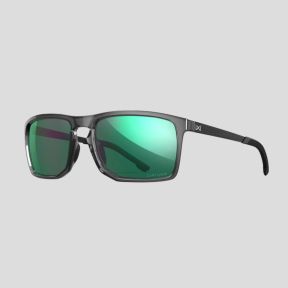 Lunettes de soleil Axe (verres Captivate™ polarisés et miroirs Verts) - Gris Transparent/Gris - Wiley X