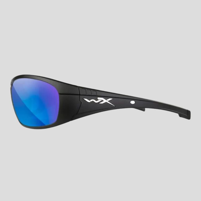 Óculos de sol Boss (lentes Captivate™ polarizadas e espelhos Azuis) - Preto - Wiley X