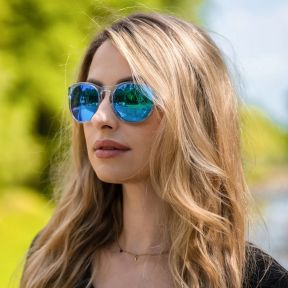 Occhiali da sole donna Covert (lenti Captivate™ polarizzate e specchio Blu) - Blu Chiaro Trasparente - Wiley X