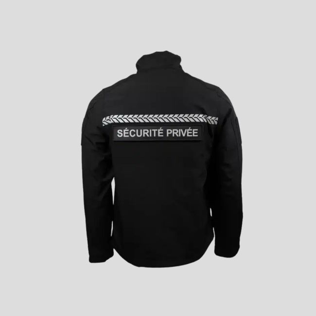 Softshell Segurança Privada com faixa HV Safetek - Preto - GK