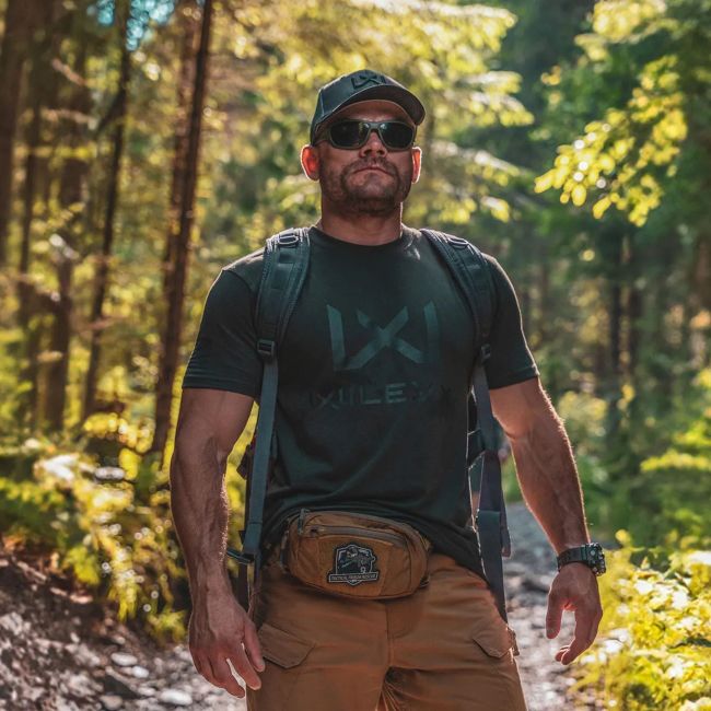 T-shirt Canyon con logo petto Nero - Verde Oliva - Wiley X