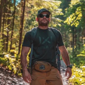 Camiseta Canyon con logo pecho Negro - Verde Oliva - Wiley X