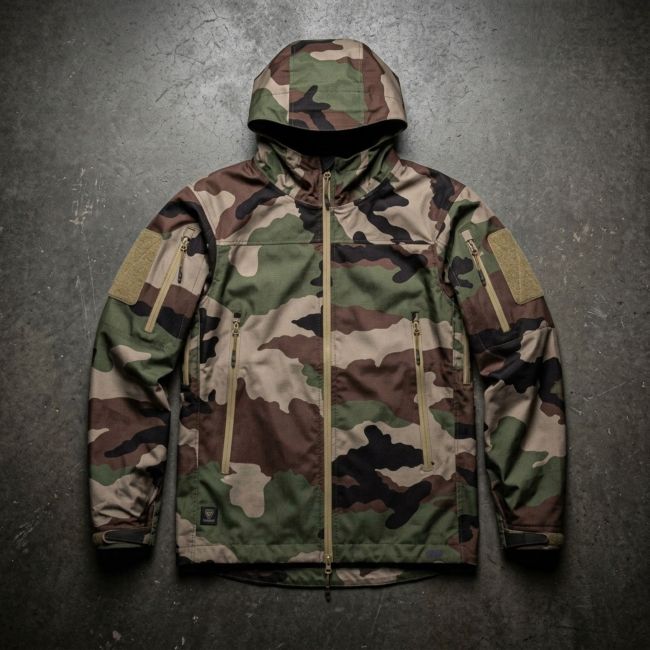Veste Hardshell à capuche T.O.R.D. LW Camo CE - Outrider
