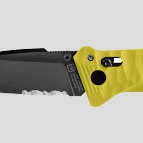 Couteau C.A.C.® serration manche toxifie pa6 - Jaune - TB Outdoor