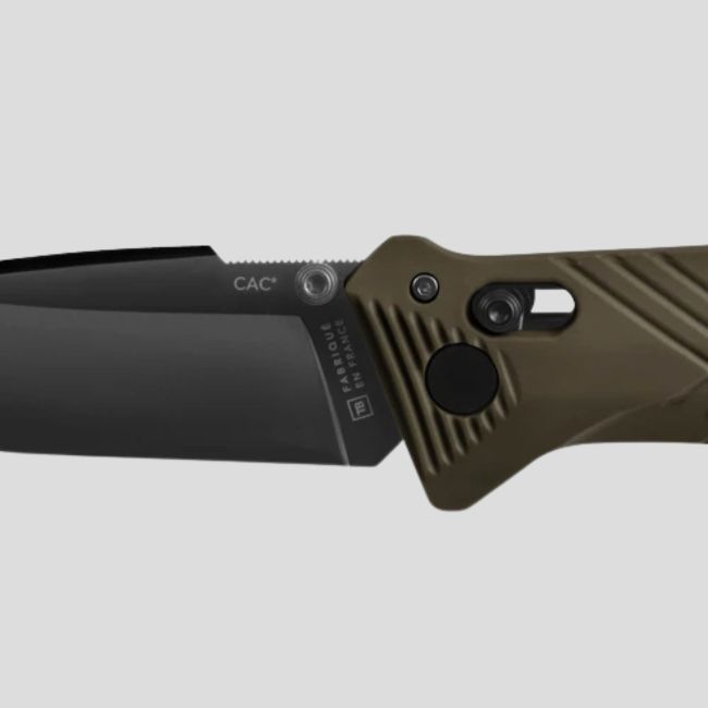 Nóż C.A.C.® (gładka krawędź) rękojeść pa6 - Khaki - TB Outdoor