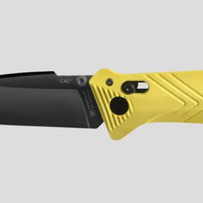 Mes C.A.C.® (gladde kling) pa6 greep - Fluogeel - TB Outdoor