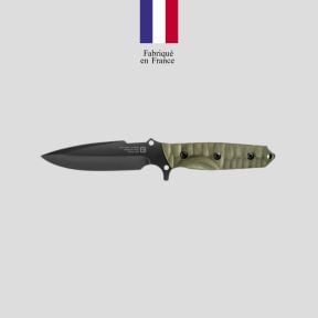 Coltello Le Maraudeur G10 tossificato (lama liscia) + fodero kydex senza attacco molle - Kaki - TB Outdoor