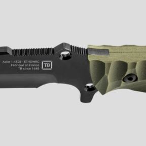 Coltello Le Maraudeur G10 tossificato (lama liscia) + fodero kydex senza attacco molle - Kaki - TB Outdoor