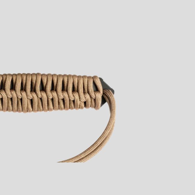 Mes Le Maraudeur paracord 550 (gekarteld lemmet) + kydex foedraal zonder molle bevestiging - Coyote brown - TB Outdoor