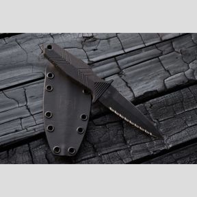 Cuchillo protector + funda kydex sin fijación MOLLE - Negro - TB Outdoor
