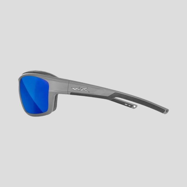 Óculos de sol Ozone (lentes Captivate™ polarizadas e espelhos Azuis) - Cinzento/Preto - Wiley X