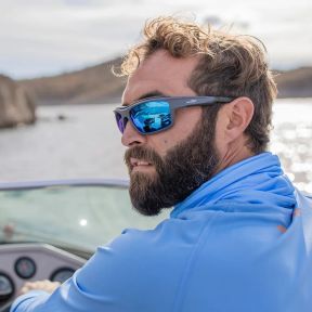 Lunettes de soleil Ozone (verres Captivate™ polarisés et miroirs Bleus) - Gris/Noir - Wiley X