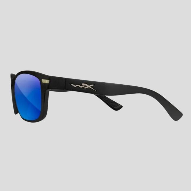 Óculos de sol Helix (lentes Captivate™ polarizadas e espelhos Azuis) - Preto - Wiley X