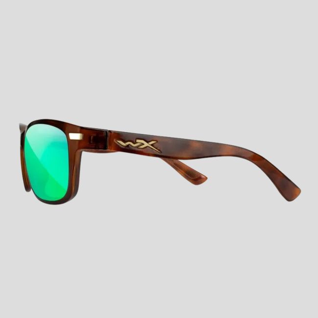 Gafas de sol Helix (cristales Captivate™ polarizados y espejos Verdes) - Marrón Jaspeado - Wiley X