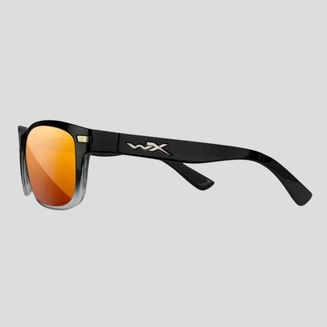 Lunettes de soleil Helix (verres Captivate™ polarisés et miroirs Bronzés) - Noir/Gris Clair Transparent - Wiley X