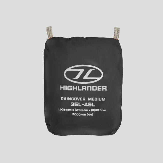 Wasserdichte Rucksackabdeckung Ducks 35 bis 45L - Schwarz - Highlander