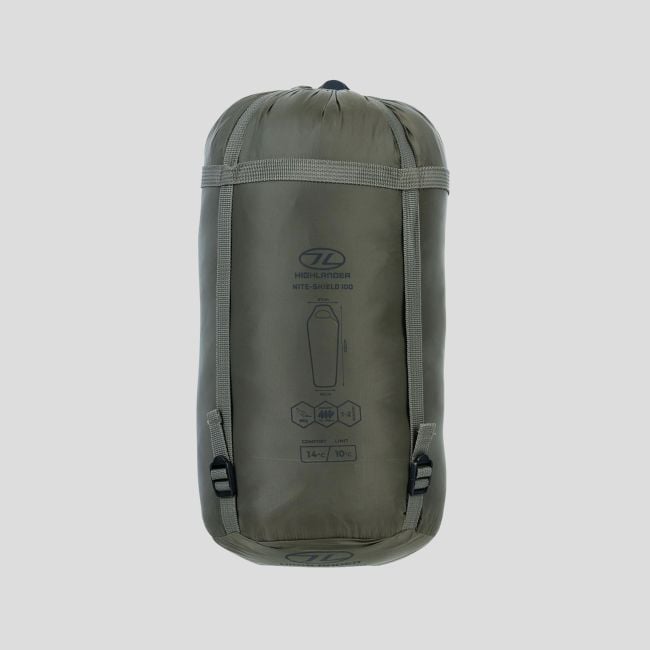 Sac de couchage momie Nite Shield 100 (10 à 14°C et +) - Vert Olive - Highlander