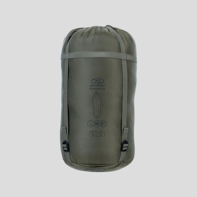 Saco de dormir momia Nite Shield 150 (5 a 10°C y +) - Verde Oliva - Highlander Forces