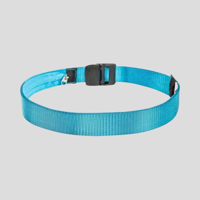 Gürtel mit innerem Reißverschlussfach 30mm - Ozeanblau - Tatonka