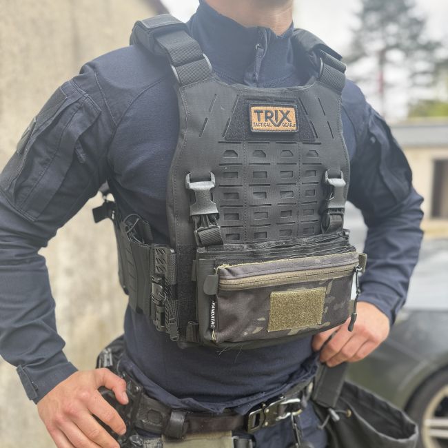Ballistischer Plattenträger Fighter - Schwarz - Trix Tactical
