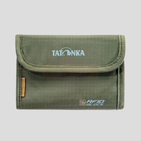 Cartera con solapa de velcro RFID block - Oliva - Tatonka