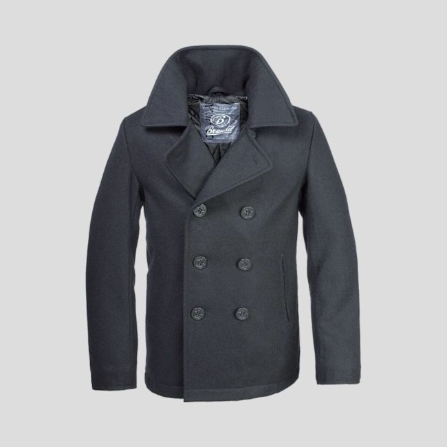 Manteau caban Marin laine Pea Coat Noir - Occasion - Brandit - Taille 3XL