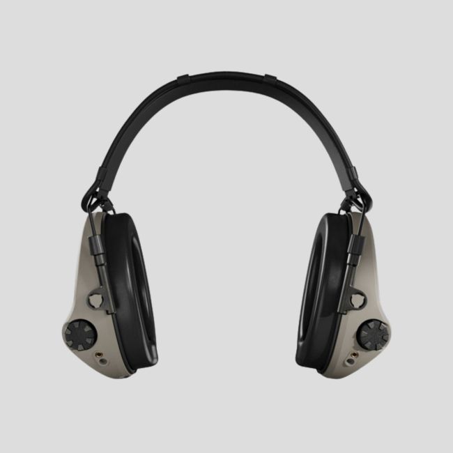 Cuffia antirumore con archetto in cuoio nero Suprême T2 (SNR : 29db) - Tan - MSA Sordin