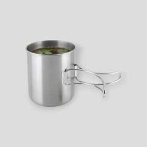 Taza graduada con asa plegable 600ml acero inoxidable - Tatonka