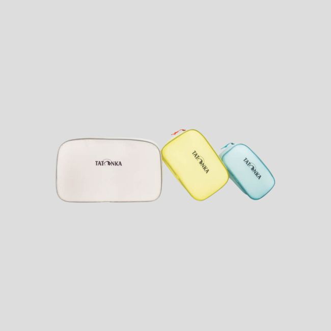 Saco de arrumação (3 pcs) - Branco Amarelo Azul - 2L+4L+8L - Tatonka