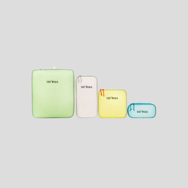 Pochette de arrumação cúbica - Verde/Branco/Amarelo/Azul - Tatonka