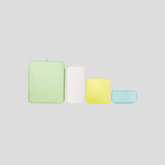 Pochette de arrumação cúbica - Verde/Branco/Amarelo/Azul - Tatonka