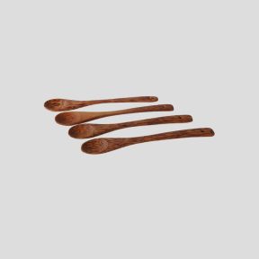 Set de 4 cuilleres a cafe - bois de cocotier - Tatonka