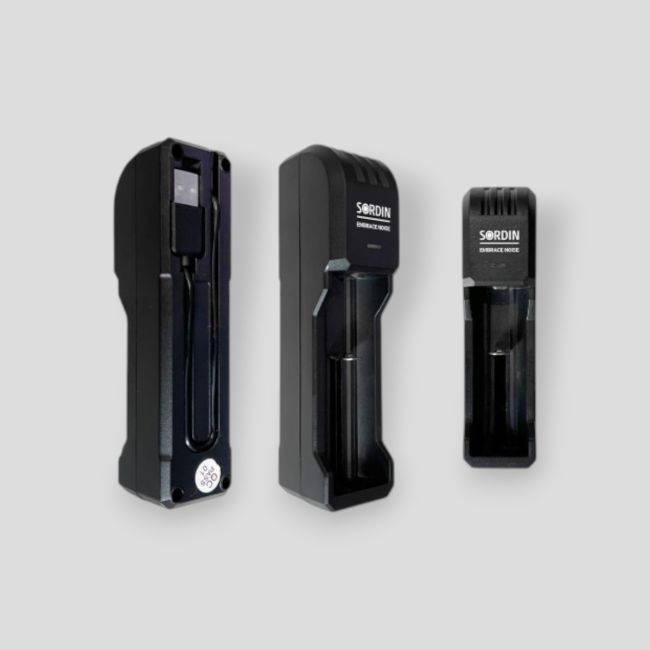 Einfachladegerät für wiederaufladbaren Akku für Gehörschutzhelm Suprême T2/X2 BT - Schwarz - MSA Sordin