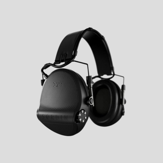 Gehörschutzhelm mit schwarzem Leder-Kopfbügel und Schaumstoffmuscheln Suprême X2 (SNR: 29dB) - Schwarz - MSA Sordin
