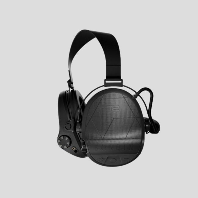 Casco antiruido con arnés de nuca en tejido negro Suprême T2 (SNR: 29 dB) - Negro - MSA Sordin