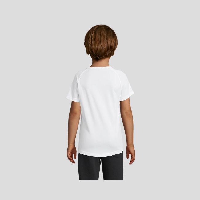 Kurzarm-Raglan-T-Shirt Sporty Kinder - Weiß - Sol's