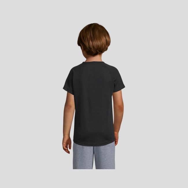Kurzärmeliges Raglan-T-Shirt Sporty für Kinder - Schwarz - Sol's