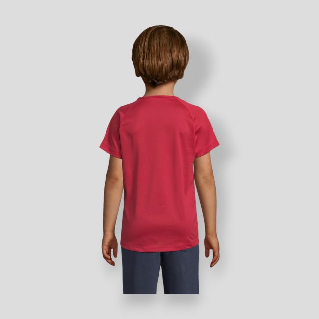 Tee-shirt à manches courtes raglan Sporty enfant - Rouge - Sol's
