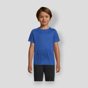 T-shirt de mangas curtas raglan Sporty criança - Royal - Sol's