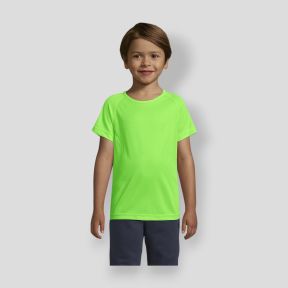 Tee-shirt à manches courtes raglan Sporty enfant - Vert Fluo - Sol's