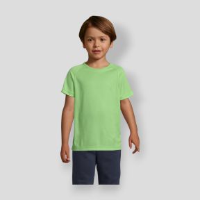Tee-shirt à manches courtes raglan Sporty enfant - Vert Pomme - Sol's