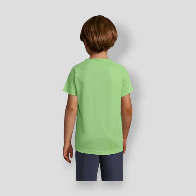 T-shirt a maniche corte raglan Sporty bambino - Verde Mela - Sol's